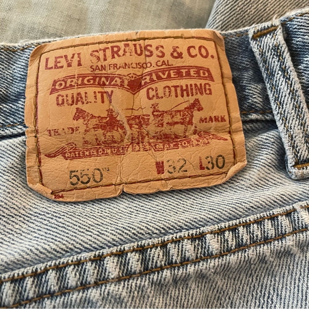 Vintage Levi's Red Tab 550’s Light Blue Boyfriend Jeans
